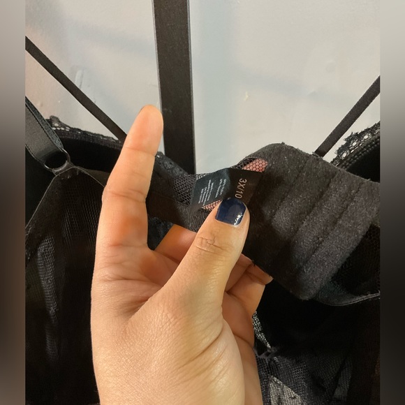 Swiss dot Babydoll Chemise W/ Bra - Picture 4 of 4